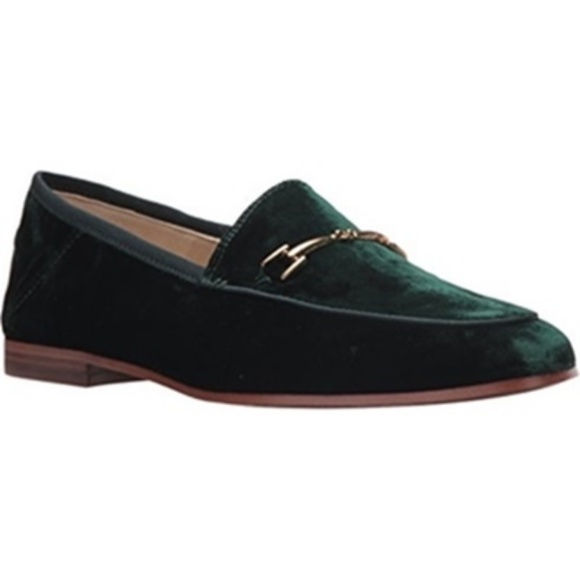 Sam Edelman Shoes - SAM EDELMAN Loraine Loafer Flat Green Velvet Velou